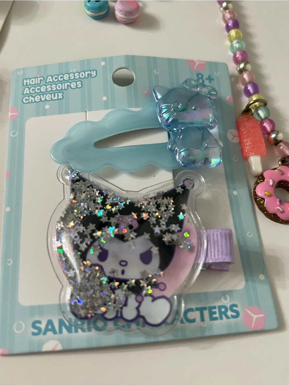 Icing Pastel Bead Necklace with Donut & Ice Cream Charms